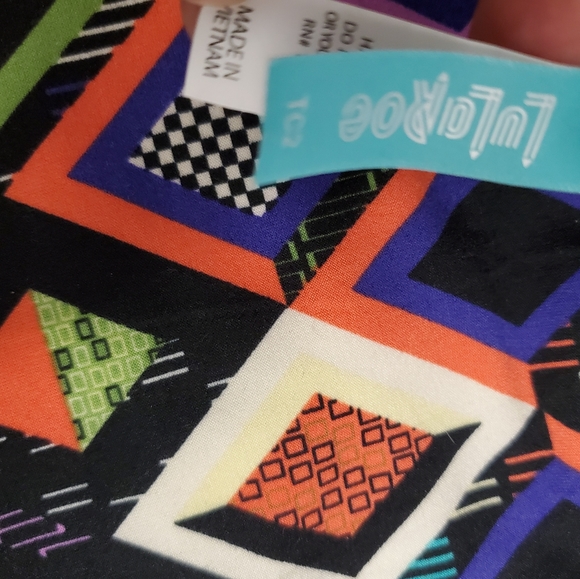 LuLaRoe TC2 Leggings Geometric Diamond Print NEW - Picture 4 of 7